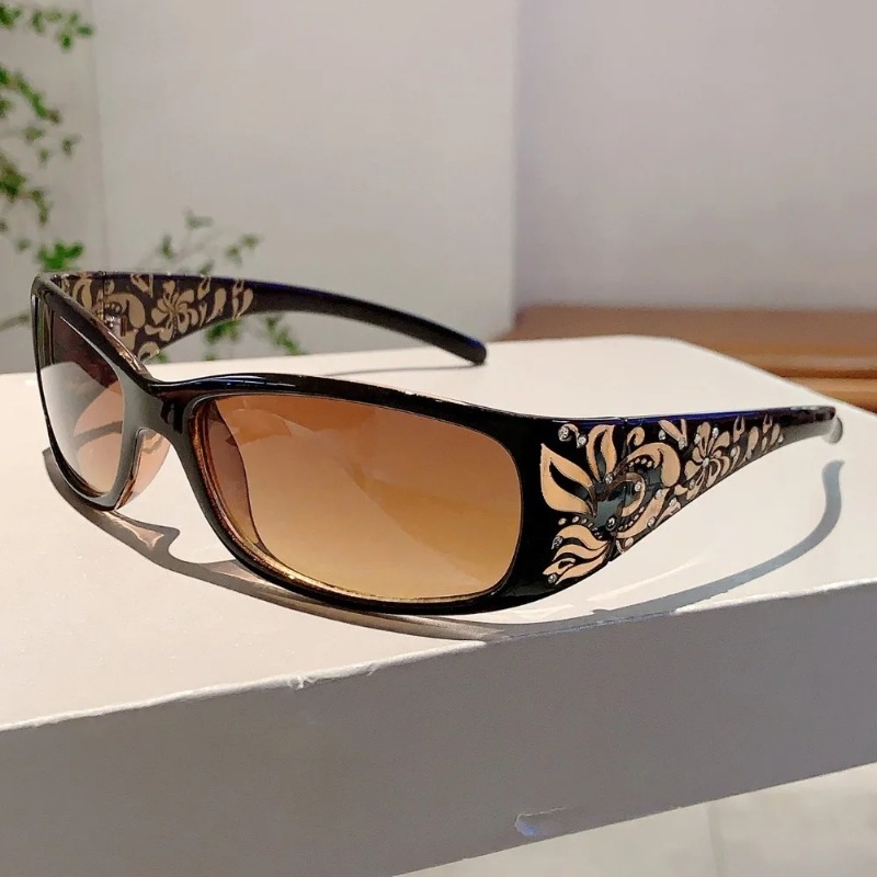 Sunglasses Cat Eye - نظارات شمسية نسائية أنيقة مزينة بأحجار