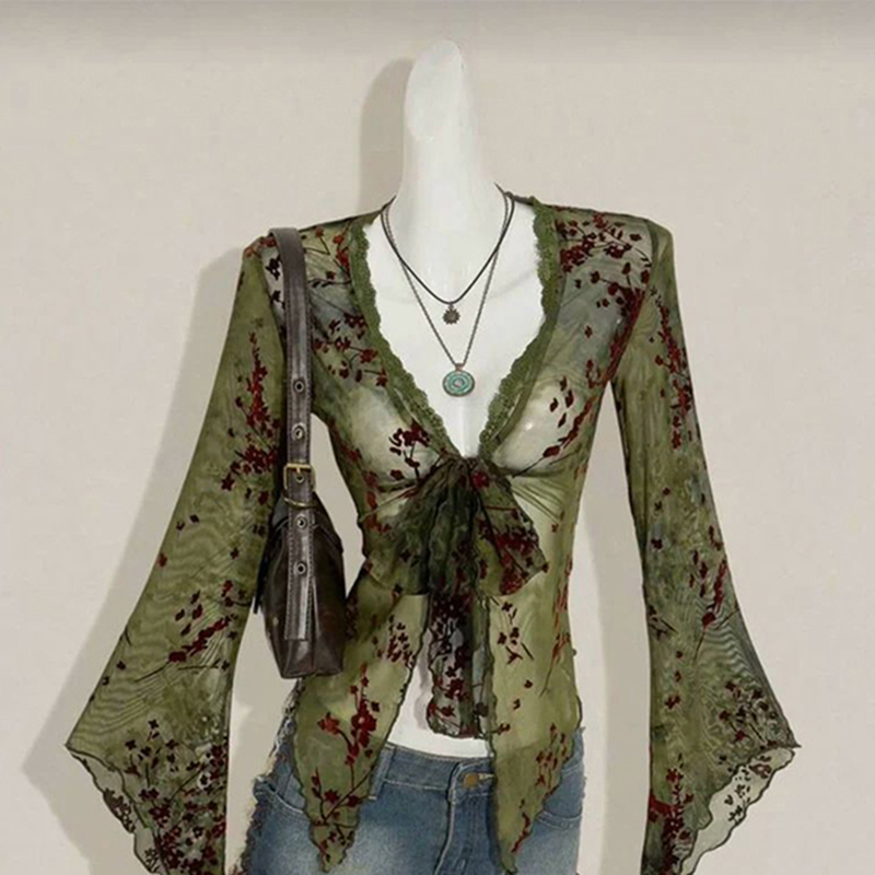 قمصان شبكية زهرية عتيقة الطراز - مراجعة Romper Floral Print وسعره