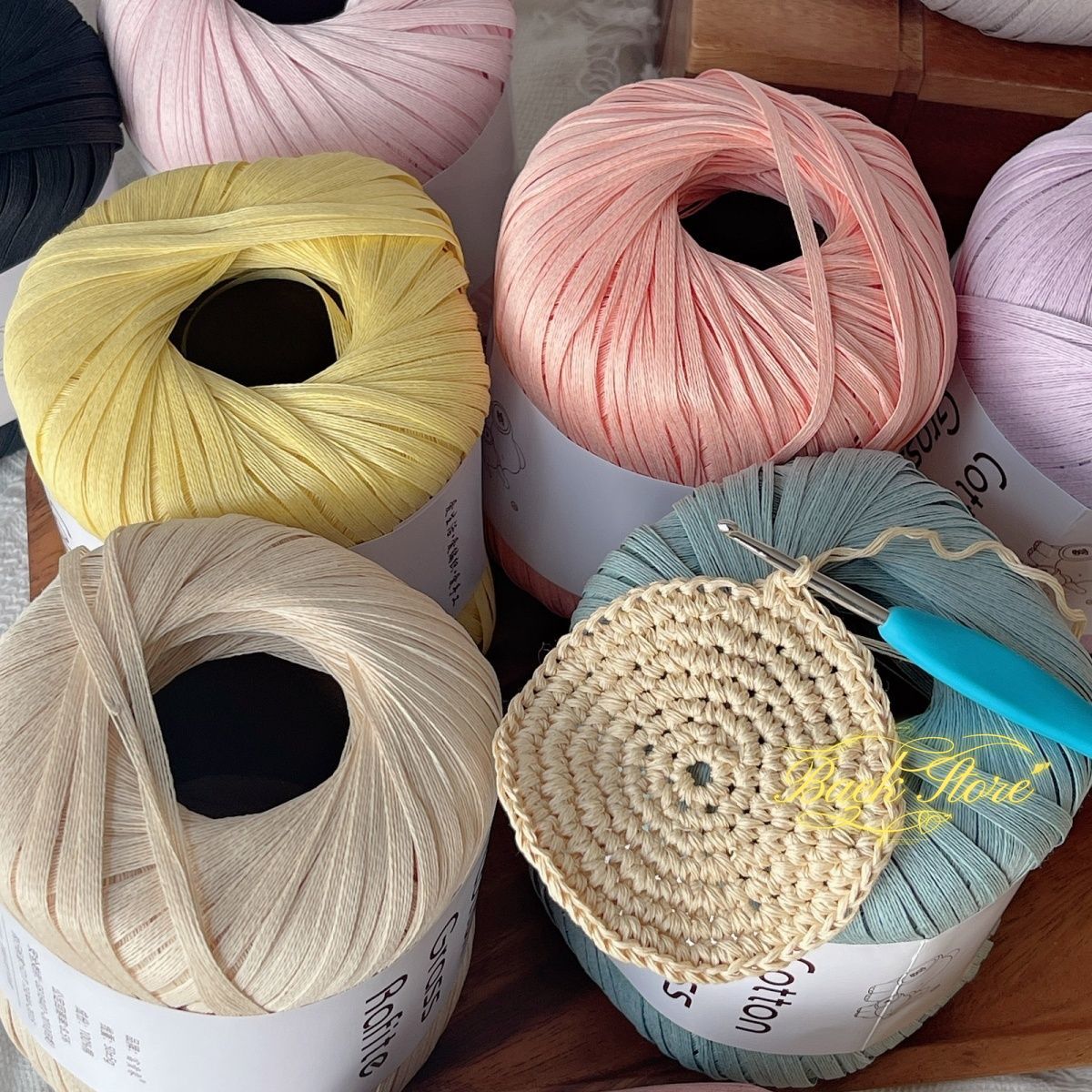 102 متر/لفة متعدد الألوان الرا - مراجعة Crochet Bag Raffia وسعره