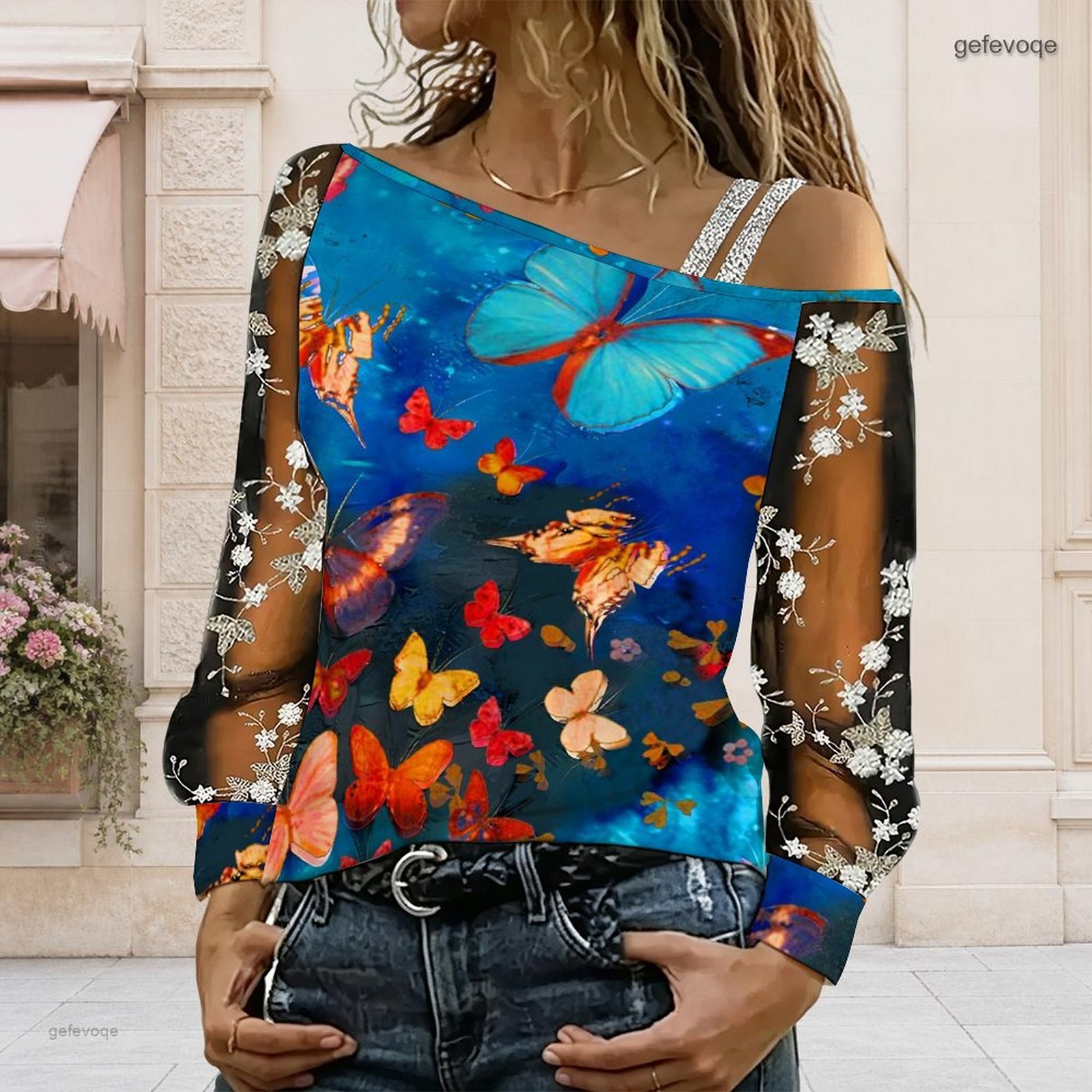 بلوزة نسائية مكشوفة الكتفين، ت - مراجعة Blouse Off Shoulder وسعره