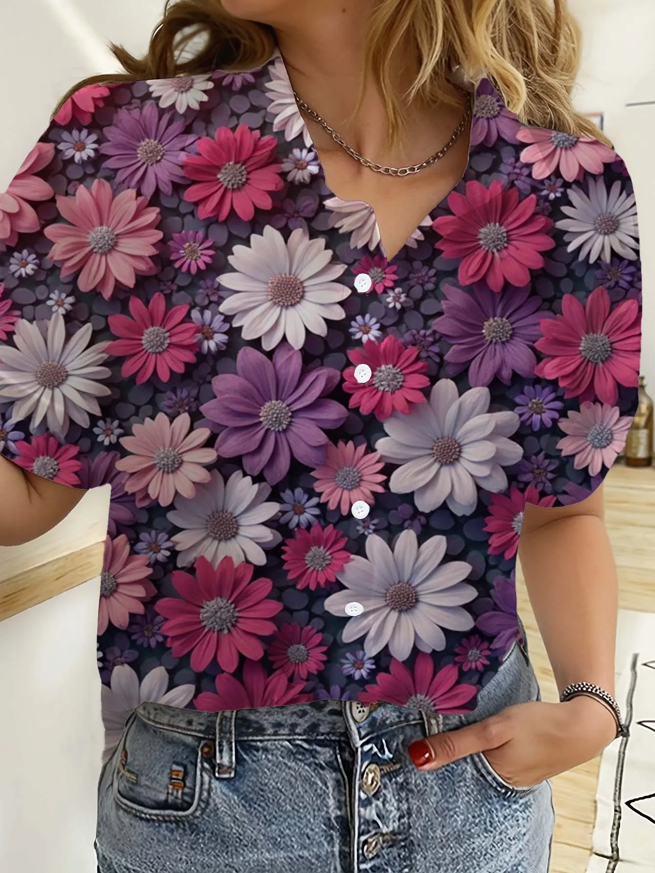 هاواي المرأة قمصان قصيرة الأكم - مراجعة Romper Floral Print وسعره