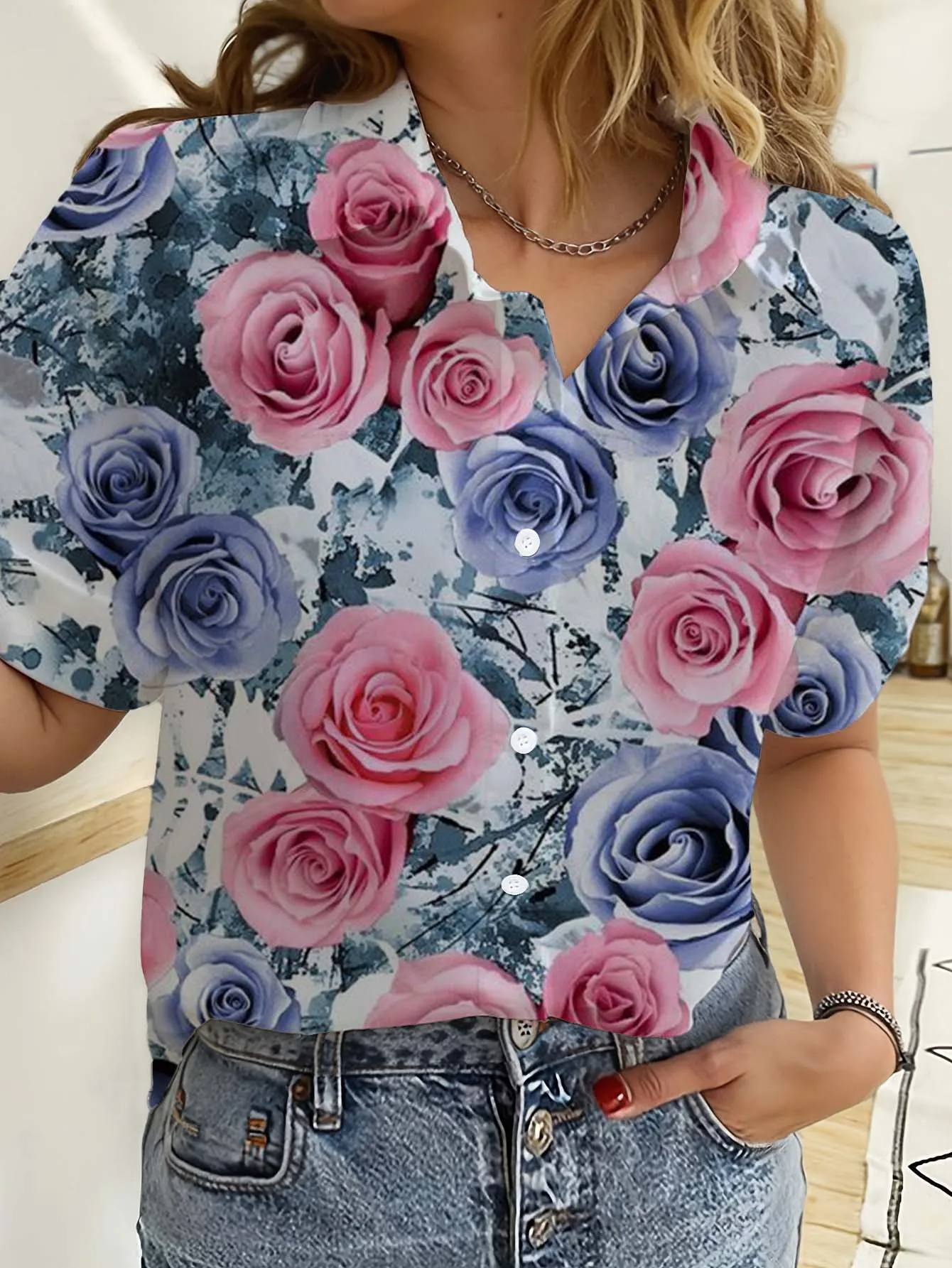 هاواي المرأة قمصان قصيرة الأكم - مراجعة Romper Floral Print وسعره