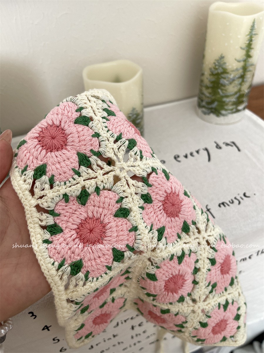 خمر النسيج الحياكة زهرة مثلث ا - مراجعة Headband Summer Knit وسعره